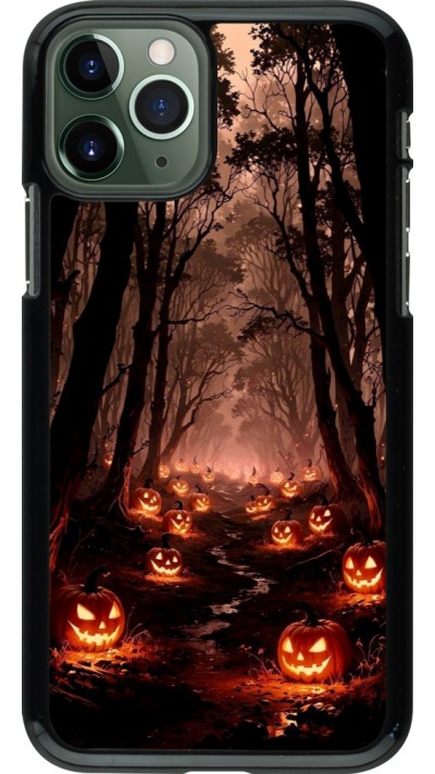 Coque iPhone 11 Pro - Halloween 2025 Road of Terrifying Pumpkins
