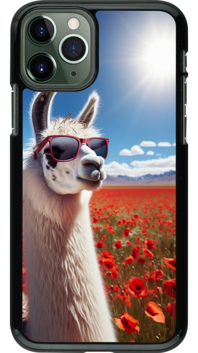 Coque iPhone 11 Pro - Lama Chic en Coquelicot