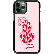 Coque iPhone 11 Pro - Leopard with hearts 2026