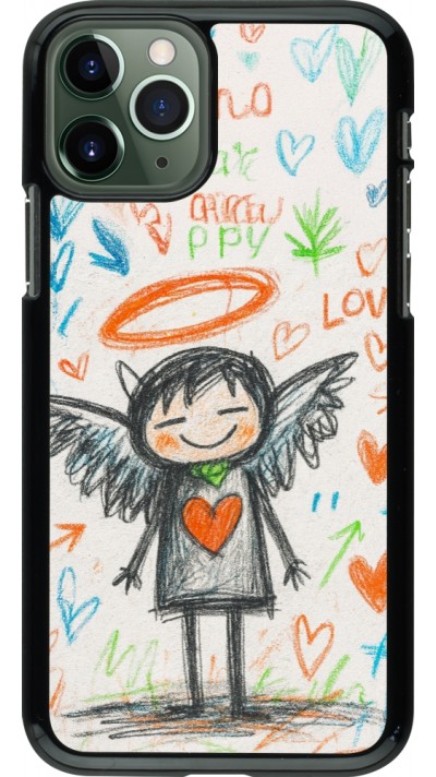 iPhone 11 Pro Case Hülle - Little Angel Sketch Love