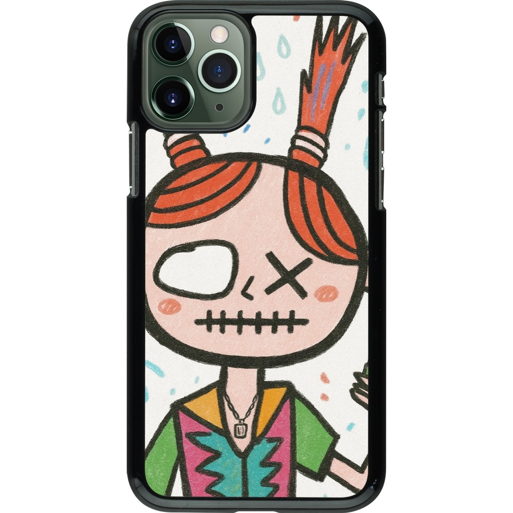 Coque iPhone 11 Pro - Little Girl Sketch