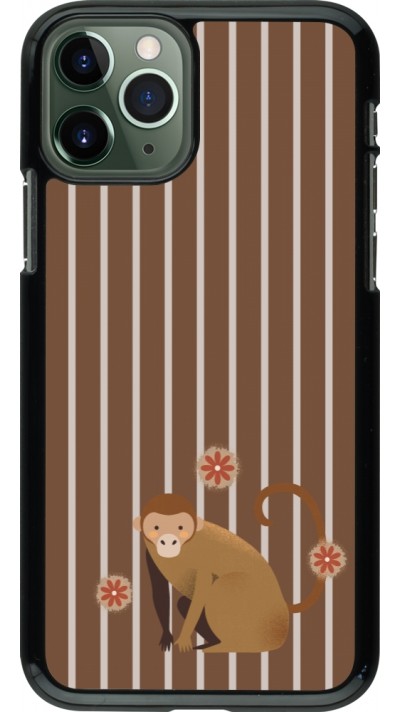 iPhone 11 Pro Case Hülle - Monkey with stripes