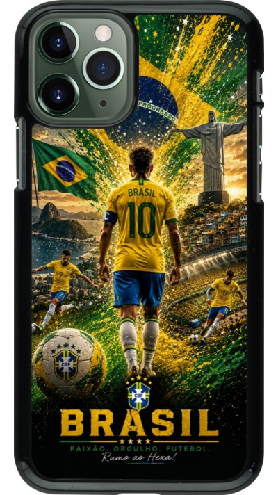 Coque iPhone 11 Pro - Football Bre?sil splash 2026
