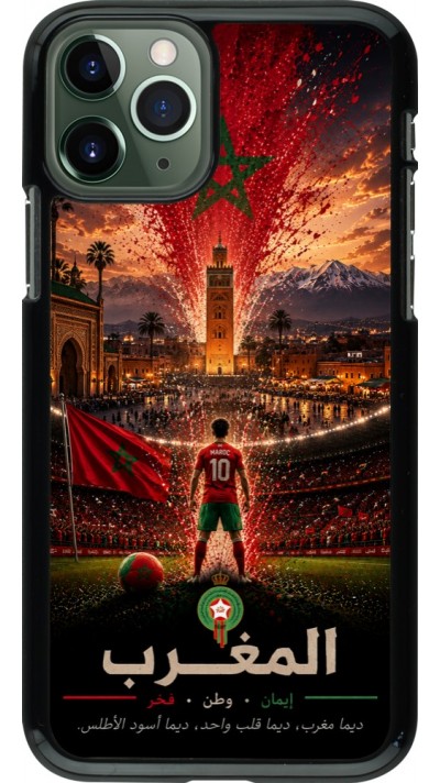 Coque iPhone 11 Pro - Football Maroc splash 2026