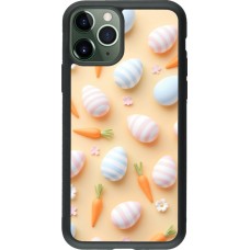 Coque iPhone 11 Pro - Silicone rigide noir Easter 2026 Pattern Easter