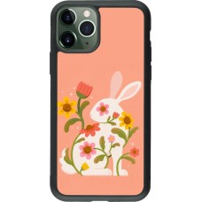 Coque iPhone 11 Pro - Silicone rigide noir Easter 2026 Rabbit collage