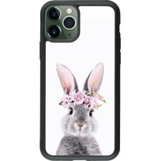 iPhone 11 Pro Case Hülle - Silikon schwarz Easter 2023 flower bunny