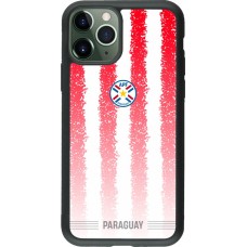 Coque iPhone 11 Pro - Silicone rigide noir Maillot de football Paraguay 2026 personnalisable