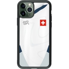 iPhone 11 Pro Case Hülle - Silikon schwarz Schweiz Away personalisierbares Fussballtrikot