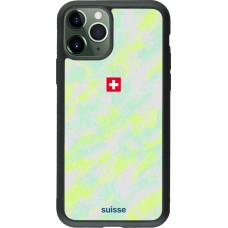 iPhone 11 Pro Case Hülle - Silikon schwarz Schweiz Away 2026 personalisierbares Fussballtrikot