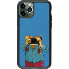 Coque iPhone 11 Pro - Silicone rigide noir Frog with camera DTMF