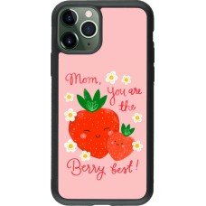 Coque iPhone 11 Pro - Silicone rigide noir Mom 2026 Berry best