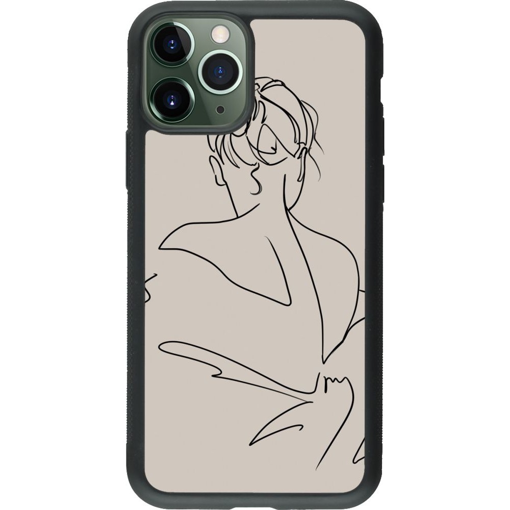 Coque iPhone 11 Pro - Silicone rigide noir Salnikova 05