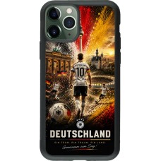 Coque iPhone 11 Pro - Silicone rigide noir Football Allemagne splash 2026