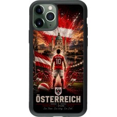 Coque iPhone 11 Pro - Silicone rigide noir Football Autriche splash 2026