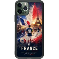 Coque iPhone 11 Pro - Silicone rigide noir Football France splash 2026