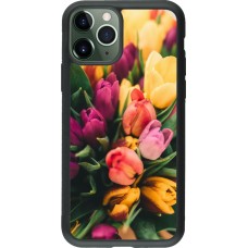 Coque iPhone 11 Pro - Silicone rigide noir Bouquet of tulips Spring 2026