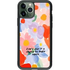 Coque iPhone 11 Pro - Silicone rigide noir Every day is a chance Spring 2026