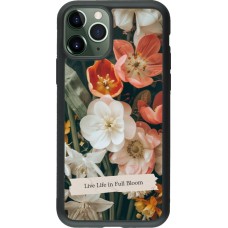 Coque iPhone 11 Pro - Silicone rigide noir Full Bloom Spring 2026
