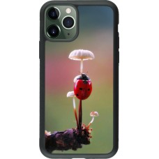 iPhone 11 Pro Case Hülle - Silikon schwarz Ladybird on a mushroom Spring 2026