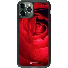 Coque iPhone 11 Pro - Silicone rigide noir Valentine 2022 Rose