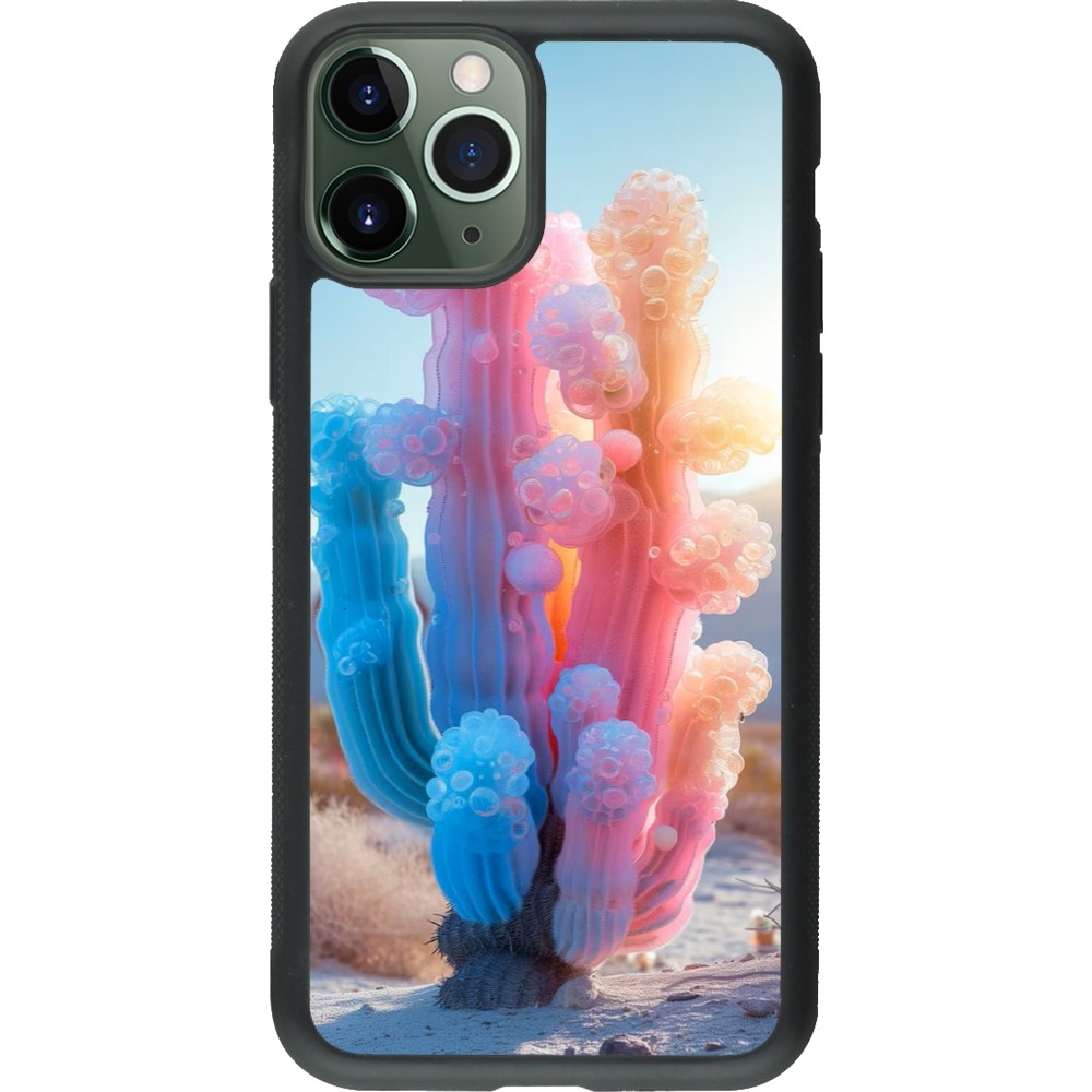 Coque iPhone 11 Pro - Silicone rigide noir Artificial vegetation 2025