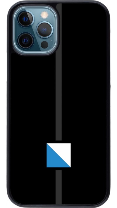 iPhone 12 / 12 Pro Case Hülle - Kanton ZH schwarz