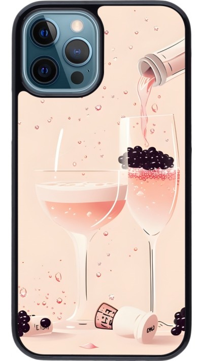 Coque iPhone 12 / 12 Pro - Champagne Pouring Pink