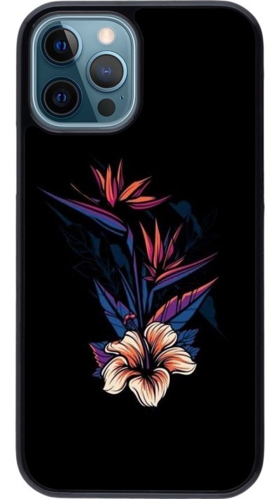 Coque iPhone 12 / 12 Pro - Dark Flowers
