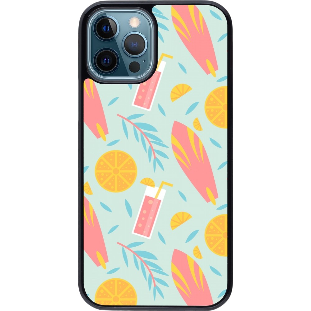 Coque iPhone 12 / 12 Pro - Summer 2025 Pattern citron