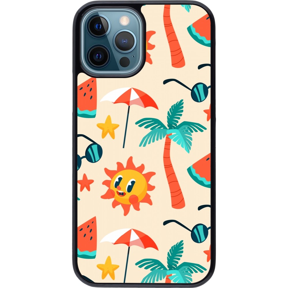 Coque iPhone 12 / 12 Pro - Summer 2025 Pattern soleil