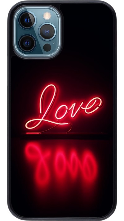 Coque iPhone 12 / 12 Pro - Valentine 2025 Neon Love