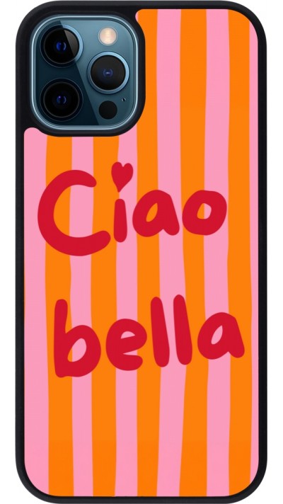 Coque iPhone 12 / 12 Pro - Silicone rigide noir Bye Bella 2026