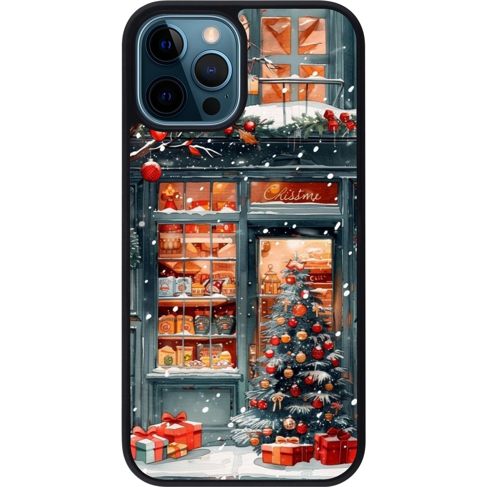 Coque iPhone 12 / 12 Pro - Silicone rigide noir Christmas 25 Xmas Shop