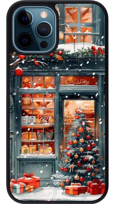 Coque iPhone 12 / 12 Pro - Silicone rigide noir Christmas 25 Xmas Shop