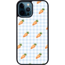 Coque iPhone 12 / 12 Pro - Silicone rigide noir Easter 2026 Pattern carrots