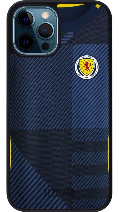 iPhone 12 / 12 Pro Case Hülle - Silikon schwarz Schottland personalisierbares Fussballtrikot
