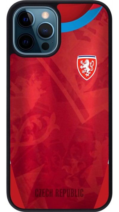 iPhone 12 / 12 Pro Case Hülle - Silikon schwarz Tschechische Republik personalisierbares Fussballtrikot