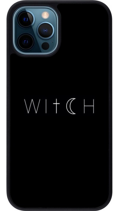 iPhone 12 / 12 Pro Case Hülle - Silikon schwarz Halloween 22 witch word