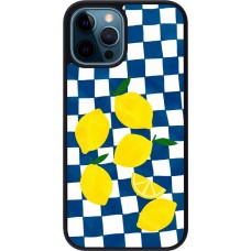 Coque iPhone 12 / 12 Pro - Silicone rigide noir Illustration lemons 2026