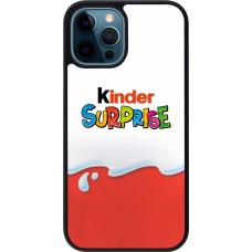 iPhone 12 / 12 Pro Case Hülle - Silikon schwarz Kinder Surprise