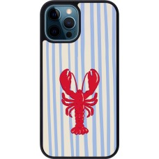 Coque iPhone 12 / 12 Pro - Silicone rigide noir Red lobster 2026