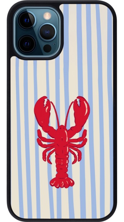 Coque iPhone 12 / 12 Pro - Silicone rigide noir Red lobster 2026