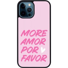 iPhone 12 / 12 Pro Case Hülle - Silikon schwarz More amor porfavor
