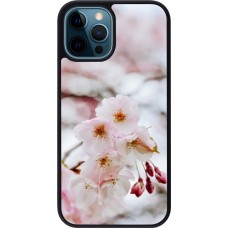 iPhone 12 / 12 Pro Case Hülle - Silikon schwarz Cherry tree Spring 2026