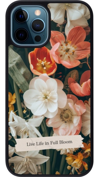 iPhone 12 / 12 Pro Case Hülle - Silikon schwarz Full Bloom Spring 2026