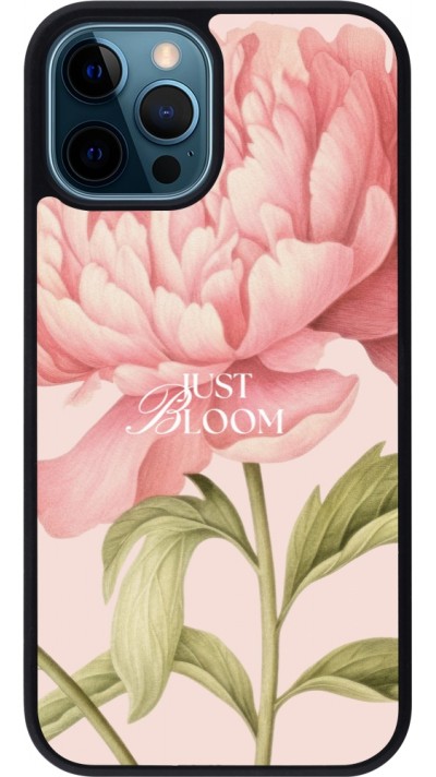 iPhone 12 / 12 Pro Case Hülle - Silikon schwarz Just Bloom Spring 2026