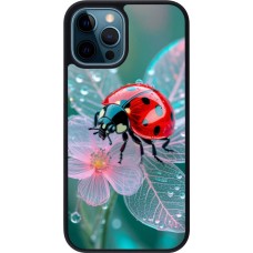 iPhone 12 / 12 Pro Case Hülle - Silikon schwarz Ladybird in bloom Spring 2026