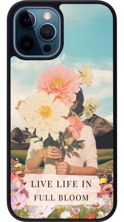 iPhone 12 / 12 Pro Case Hülle - Silikon schwarz Live life in full moon Spring 2026