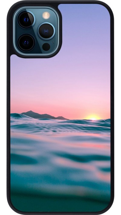 Coque iPhone 12 / 12 Pro - Silicone rigide noir Summer 2021 12